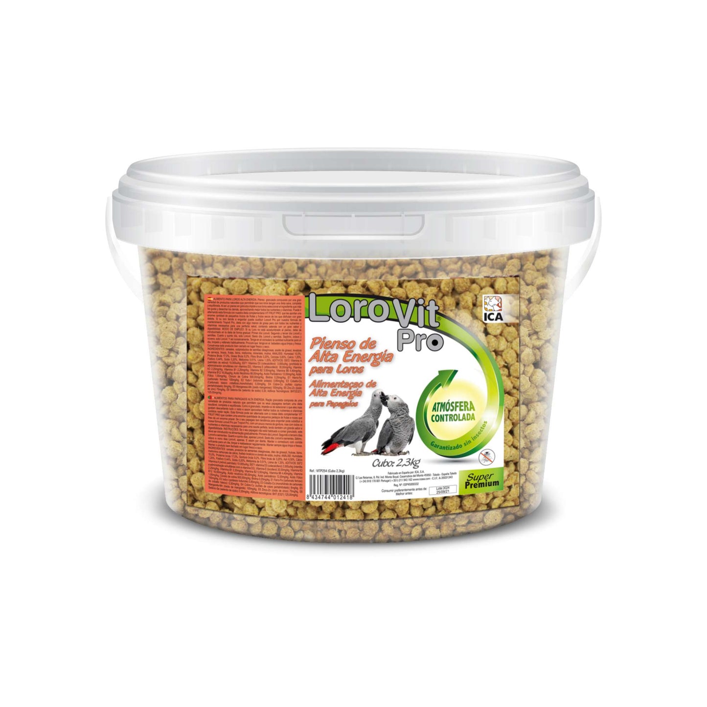 Alimento para loros Vit Pro en cubo