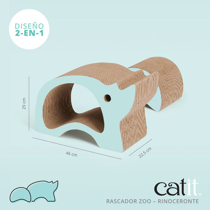 Catit Zoo Rascador Rinoceronte 2-en-1