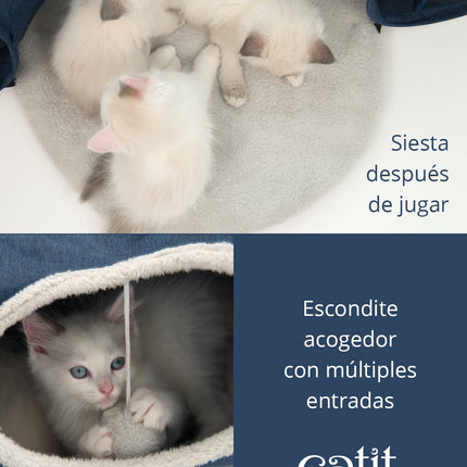 Catit Vesper Túnel con Cama Gris 68x97x28cm