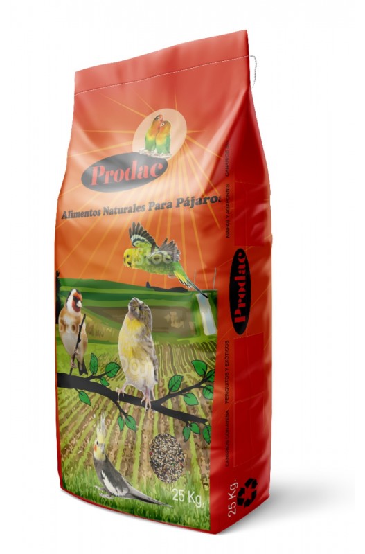PERIQUITOS Y EXOTICOS 25 KG.PRODAC