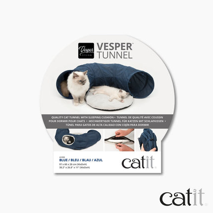 Catit Vesper Túnel con Cama Azul 68x97x28cm