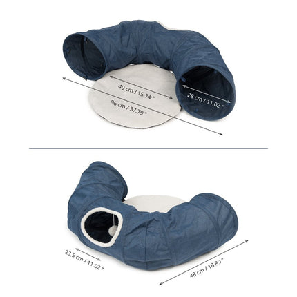 Catit Vesper Túnel con Cama Azul 68x97x28cm