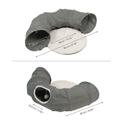 Catit Vesper Túnel con Cama Gris 68x97x28cm
