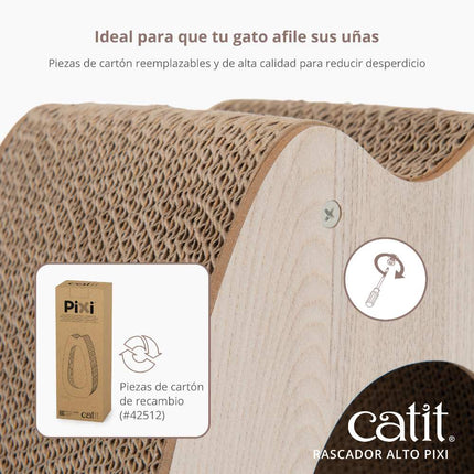 Catit PIXI Cartón Repuesto, Alto