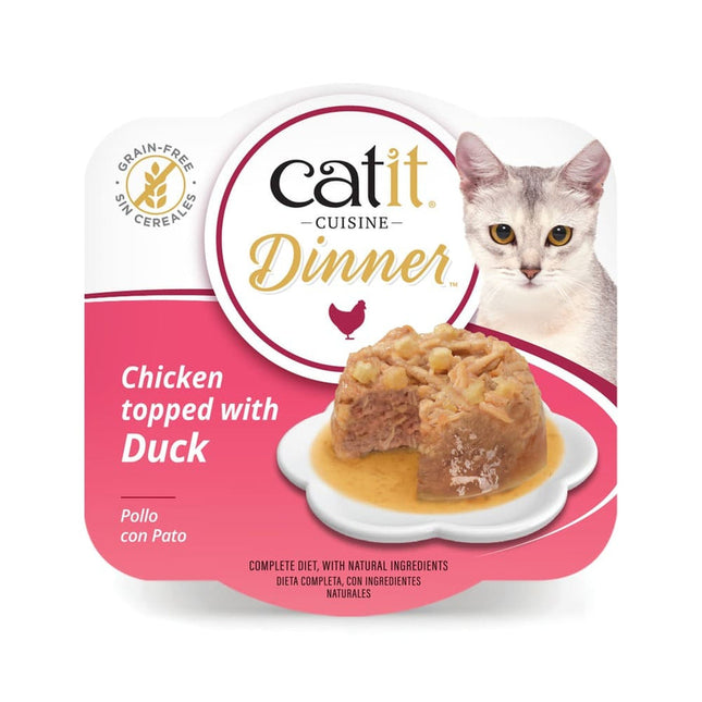 Catit Cuisine Dinner Pollo con Pato de 75g (Pack de 6 uds)