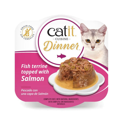 Catit Cuisine Dinner Pescado con Salmón de 75g (Pack de 6 uds)