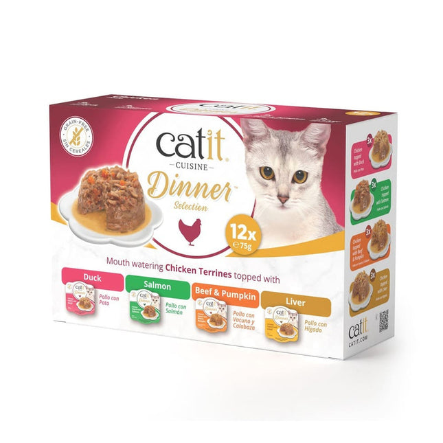Catit Cuisine Dinner Pollo Variety Pack - 12x75g