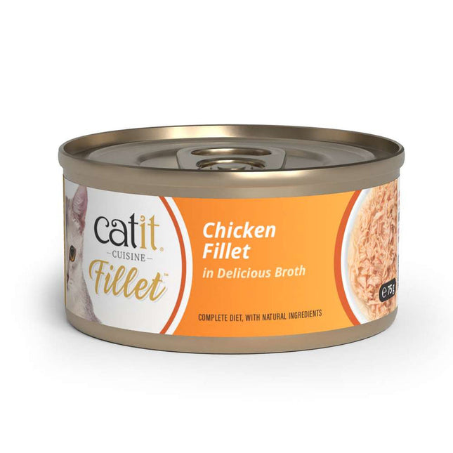 Catit Cuisine Fillet Pollo en Caldo de 75g (Pack de 12 uds)