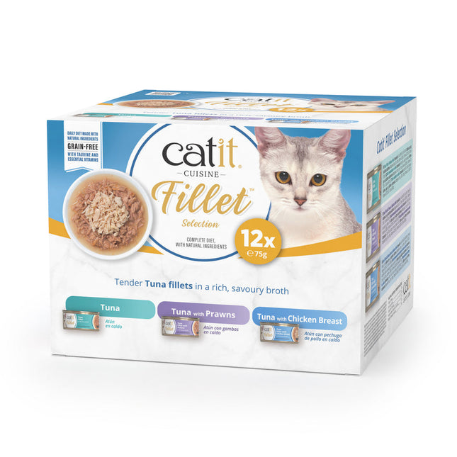 Catit Cuisine Fillet Atún Pack Variado - 12x75g
