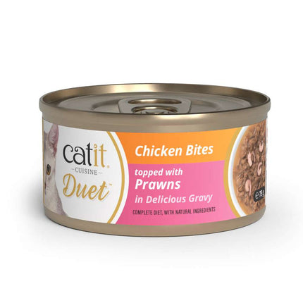 Catit Cuisine Duet Pollo con Gambas de 75g (Pack de 10 uds)