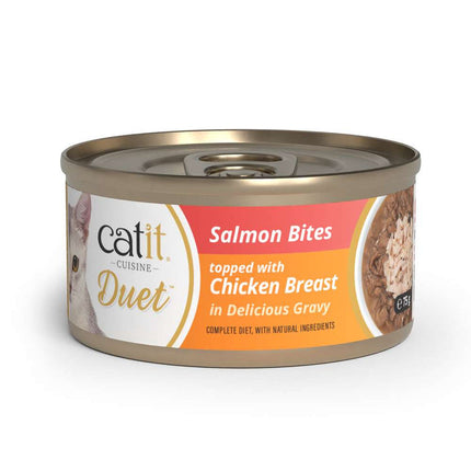 Catit Cuisine Duet Salmón con Pollo de 75g (Pack de 10 uds)