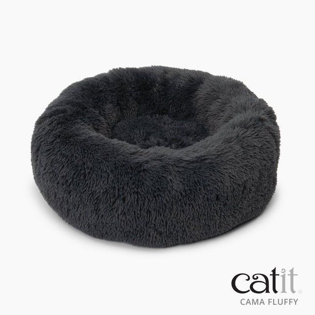 Catit Cama Fluffy, Gris Oscuro