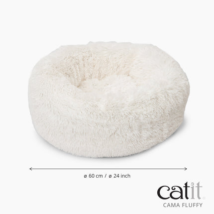 Catit Cama Fluffy, Gris Oscuro