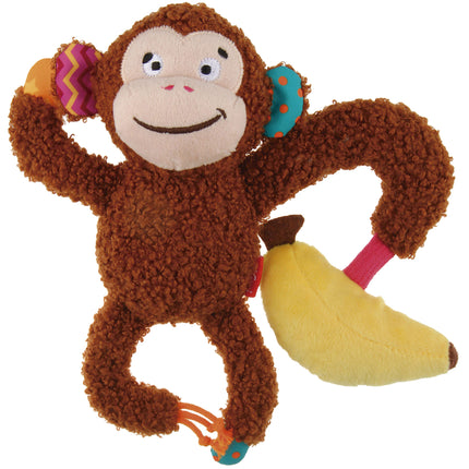 Juguete mono con fruta Plush Friendz GiGwi 19 cm.