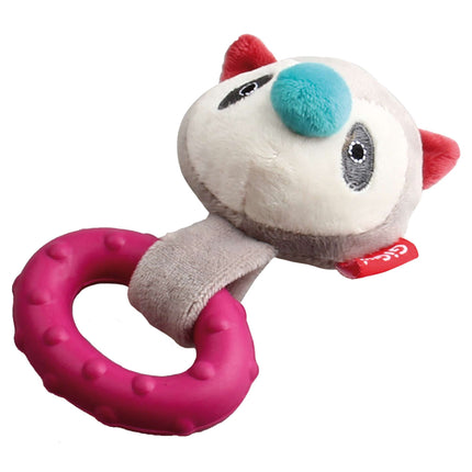 Juguete para cachorros Suppa Puppa mapache de GIGWI 14 cm.