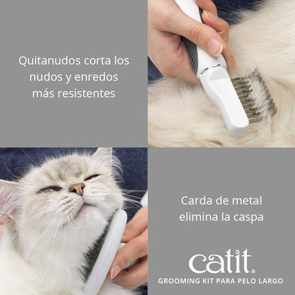 Catit Grooming Kit, Pelo Largo
