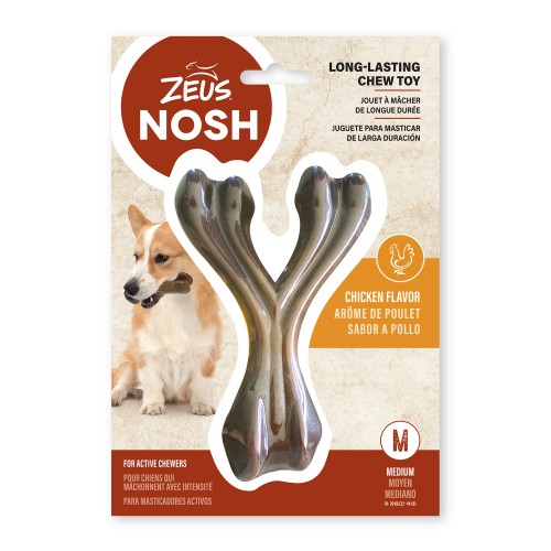 Zeus Nosh Strong Hueso Y - Pollo M - 15cm