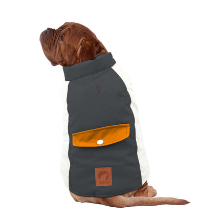 Abrigo impermeable franja gris de ALPHA DOG 30 cm.