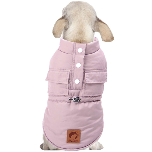 Abrigo fruncido rosa de ALPHA DOG XXL