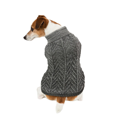 Jersey de punto con relieve gris de ALPHA DOG 20 cm.