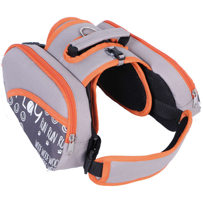 Arnés con alforjas para perros grandes ZU&LU 0 cm.