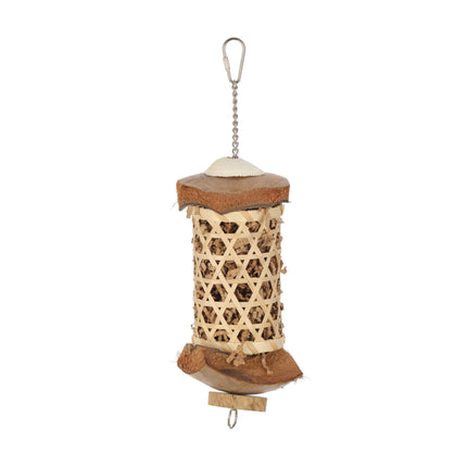 Juguete farolillo de bambú para pájaros 19 cm.