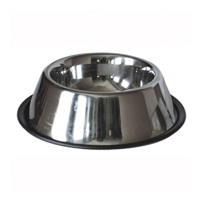 Comedero de acero inoxidable antideslizante 25 cm.