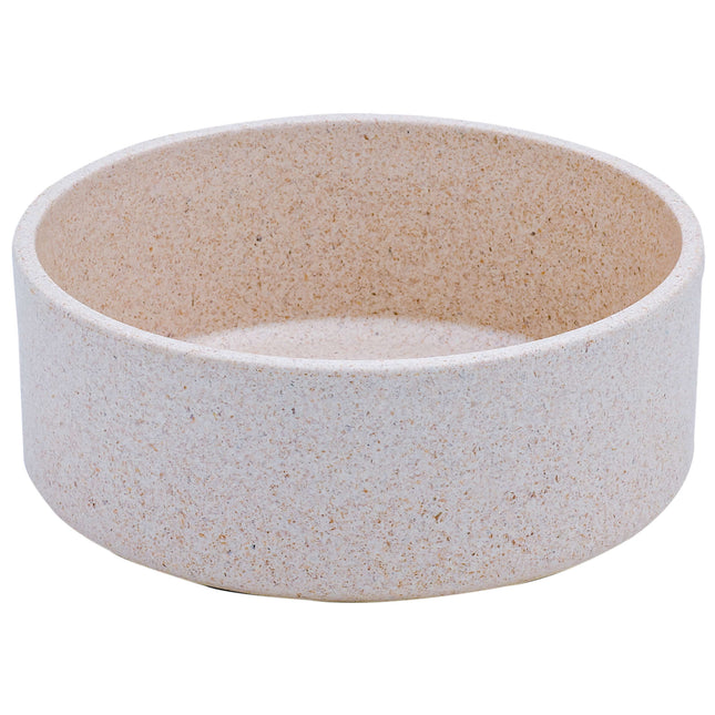 Comedero con bambú blanco XT-DOG 12 cm.