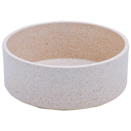 Comedero con bambú blanco XT-DOG 14 cm.