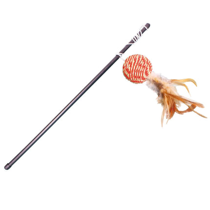 Juguete para gatos con varilla "la bolita" 36 cm.