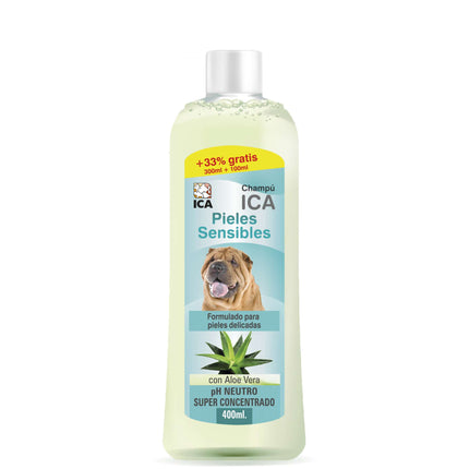 Champú para pieles sensibles con Aloe Vera para perros PetSan de 400 ml
