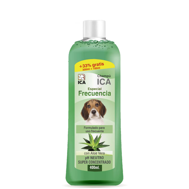Champú frecuencia con Aloe Vera para perros PetSan de 400 ml