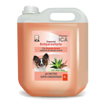 Champú antiparasitario con Aloe Vera para perros PetSan de 5 litros