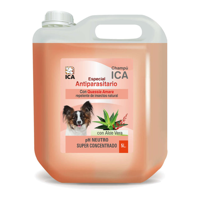 Champú antiparasitario con Aloe Vera para perros PetSan de 5 litros