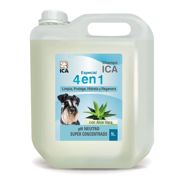 Champú 4 en 1 con Aloe Vera para perros PetSan de 5 litros