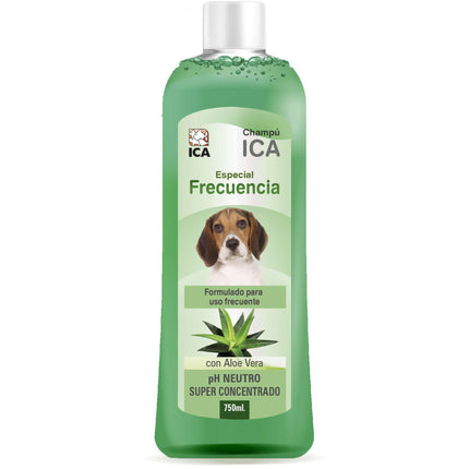 Champú frecuencia con Aloe Vera para perros PetSan de 750 ml