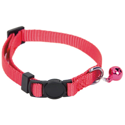 Collar de nylon con cascabel Premier CAT rojo de 30 cm