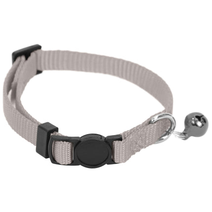 Collar de nylon con cascabel Premier CAT gris de 30 cm