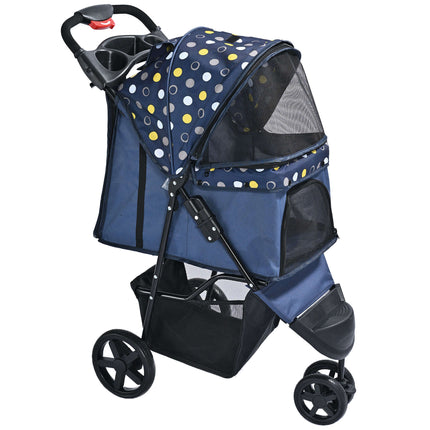 Carrito de paseo para mascotas ALPHA DOG azul