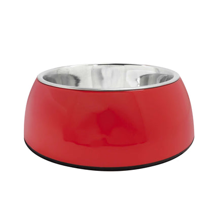 Comedero de acero inoxidable Rojo Home 11 cm.
