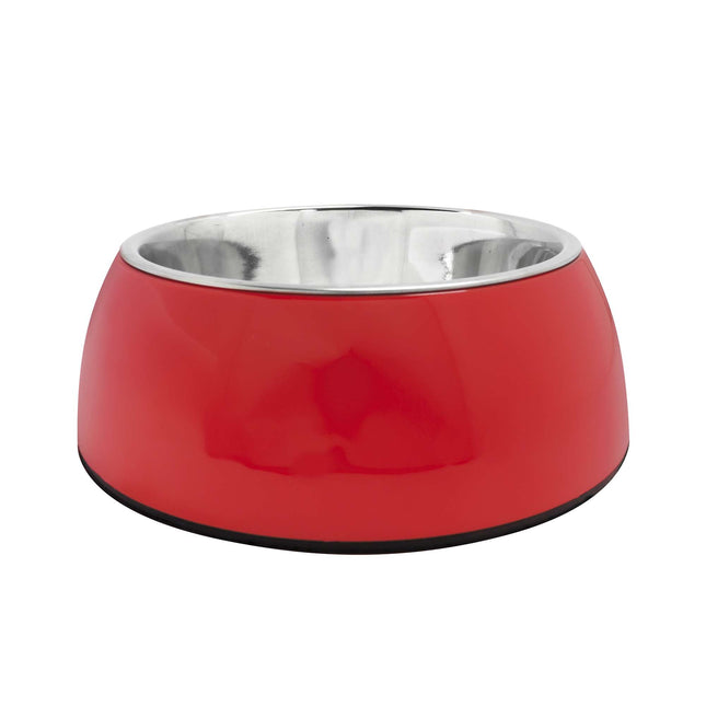 Comedero de acero inoxidable Rojo Home 22 cm.