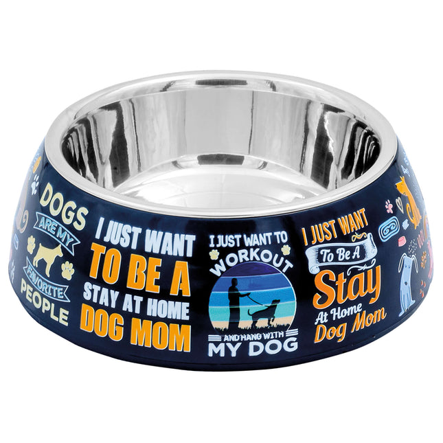 Comedero de acero Urban Print Premier DOG de M