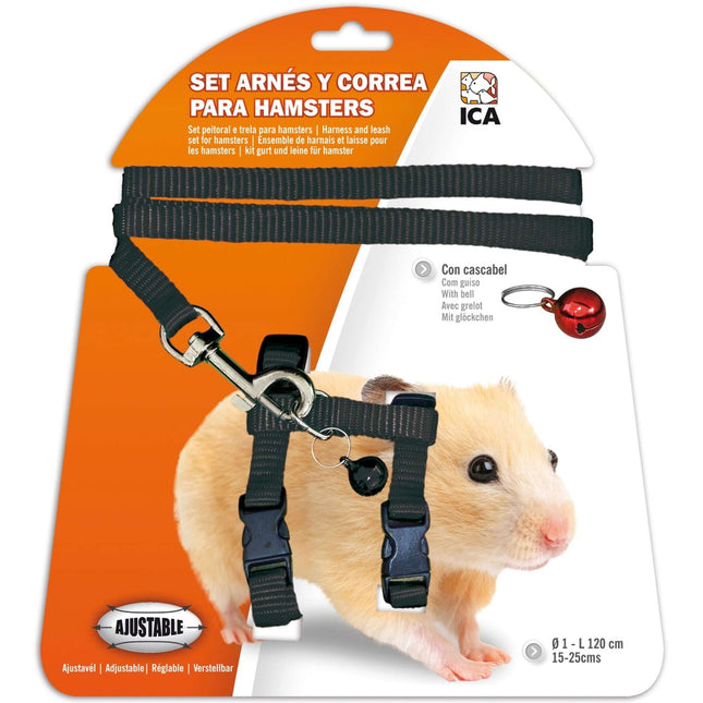 Set de arnés y correa para hámster