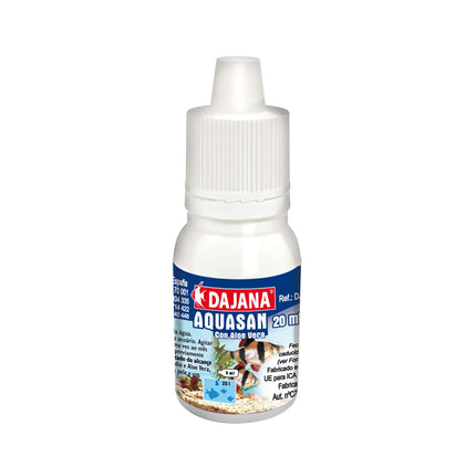 Anticloro y cloramina con aloe vera: AQUASAN de DAJANA de 20 ml.