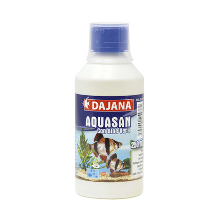 Anticloro y cloramina con aloe vera: AQUASAN de DAJANA de 250 ml.
