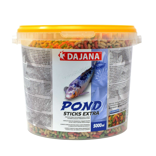 Alimentos para peces de estanque STICKS EXTRA de DAJANA de 5 ltr.