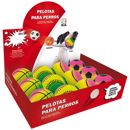 Expositor de pelotas fluorescentes 12 unds.