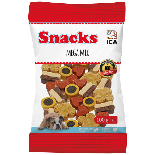 Snack Mega Mix carne y pescado 100 gramos (Pack de 25 uds)