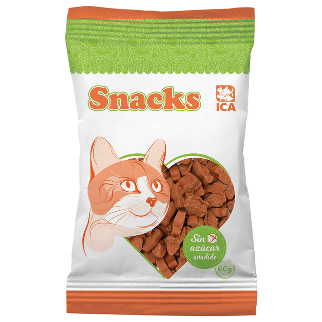 Snacks «pececitos» de salmón para gatos 60 gramos