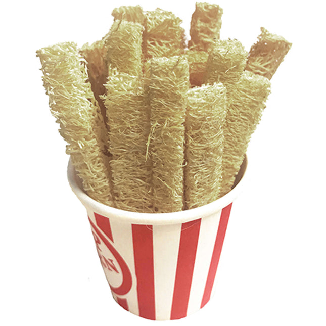 Juguete patatas fritas de lufa para roedores 8.50 cm.